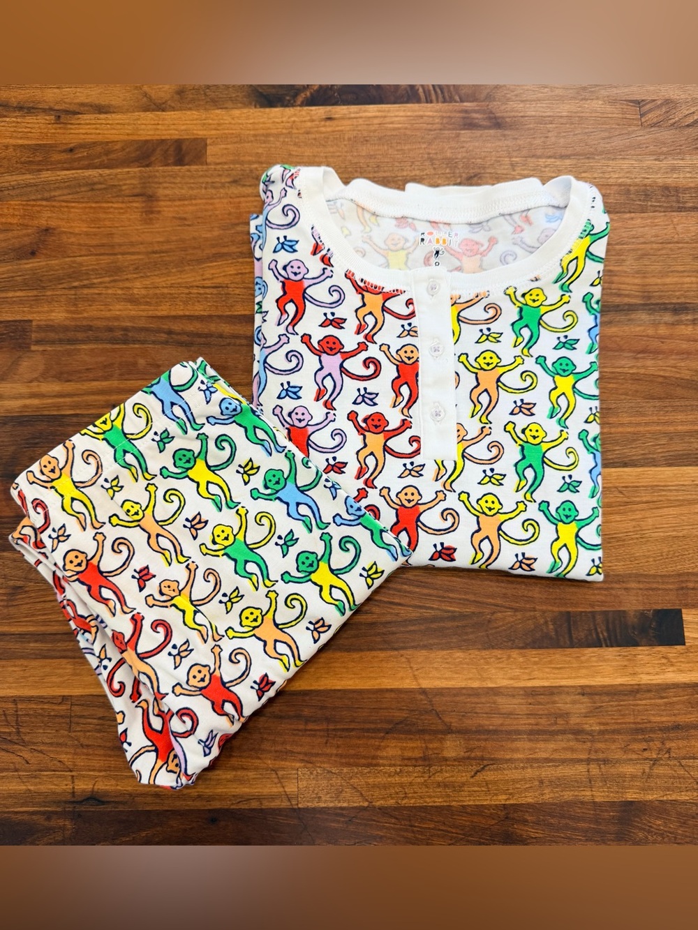 Roberta Roller Rabbit Colorful Disco Monkey Pajamas - Size 8